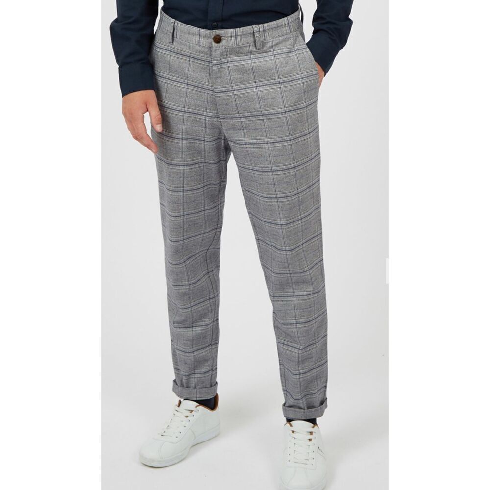 Ben Sherman NWT Heritage Check Slim Taper Trouser size 38 x 30